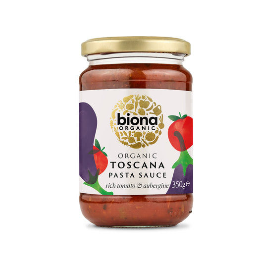 "Inspired by the simple recipes found in the Tuscan countryside, our Biona Organic Toscana Pasta Sau 350g