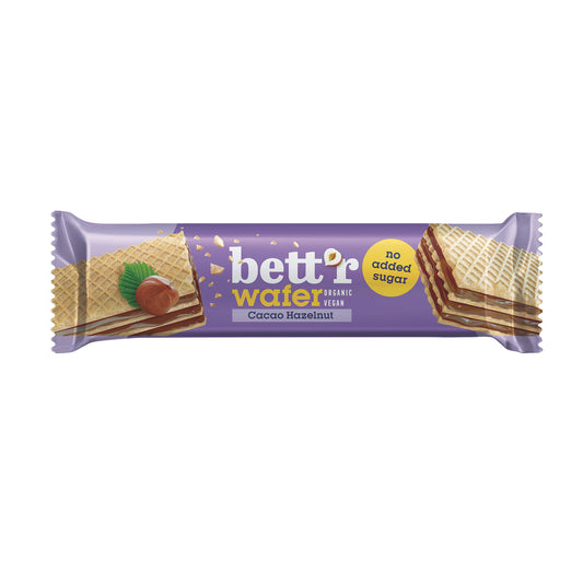 "Bett'r Wafer with Hazelnut Cacao Cream, No Added Sugar" 30g